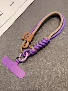 英伦风格拼色编织绳手机挂绳，带扣，适合所有手机，防摔防滑，随机金属夹颜色，适合送给母亲、家人、朋友、生日、节日的礼物，手机挂饰，手机链 - 彩色 - 查看 24