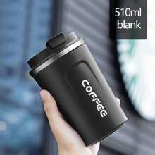 1pc 380ml/510ml Portable Coffee Cup, Travel Mug, Stainless Steel Vacuum Insulated Tumbler With Non-Slip Sleeve, Elegant Design For Latte, Coffee, Tea, Juice - Suitable For Both Men And Women Back To School