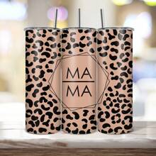 1 件 20 盎司豹纹不锈钢保温水瓶，外观极具吸引力，旅行杯，带盖健身水瓶，旅行水瓶，送给家人和朋友的礼物，咖啡杯，户外旅行饮具，手柄舒适，设计色彩鲜艳，适合办公室休闲和家庭工作 - 彩色 - 查看 11