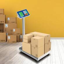 Homasis 660lbs Weight Platform Scale Digital Floor Folding Scale Postal Shipping Mailing