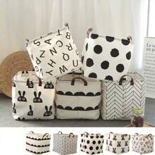 1 pièce Panier à linge en lin pliable Organisateur Seau Carré Anti-poussière Grande capacité Panier de rangement Panier à linge, Panier de lavage Organisateur de salle de bain, Panier, Panier de rangement, Panier à linge pliable