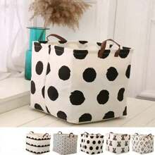 1 pièce Panier à linge en lin pliable Organisateur Seau Carré Anti-poussière Grande capacité Panier de rangement Panier à linge, Panier de lavage Organisateur de salle de bain, Panier, Panier de rangement, Panier à linge pliable