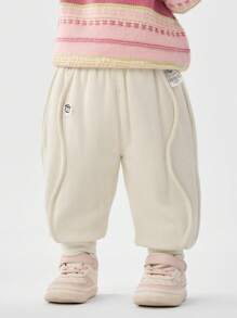 Balabala Baby Girls' Long Pants, Winter Outfit Pants, New Casual Pants, Style In 2024 - Milky White - View 1
