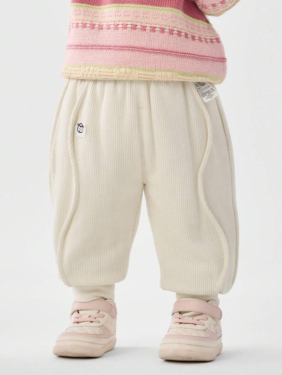 Balabala Baby Girls' Long Pants, Winter Outfit Pants, New Casual Pants, Style In 2024 - Milky White - View 1
