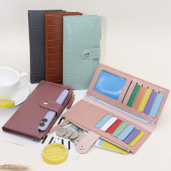 ★TOUT Y EST★ Crocodile embossed card wallet pink 21pkwt08 Katy Croc Embossed Bifold Flap Wallet | Kate Spade New York