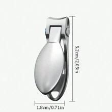 Obcinacz do paznokci ze stali nierdzewnej - konstrukcja odporna na zachlapanie, szerokie otwarcie do grubych paznokci, precyzyjne przycinanie, obcinacz do paznokci do manicure domowego z pilnikiem do paznokci, obcinacz do paznokci o dużych ustnikach, pojedynczy zestaw odporny na zachlapanie, odpowiedni do grubych i twardych paznokci u stóp i stóp dorosłych