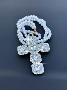 1 Stück Auto Innenraum Anhänger Strass Kreuz Auto Rückspiegel Dekoration Auto Innenraum Dekoration