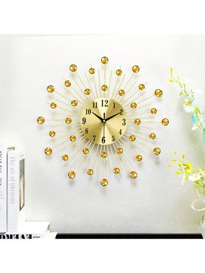 1pc Moderne Metal Wand Clock, Silent Art Home Living Room, Bedroom, Hotel, Cafe, Office, Ho warming Festival ation, Room Birthday Graduation Klok Bedroom Dormitory Back To School view 11