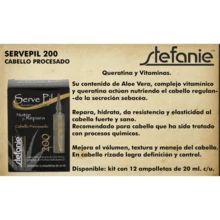 1 caja de ampolletas serve pil 200 stefanie para cabello procesado con queratina y aloe vera 1pz - Amarillo - Ver 2