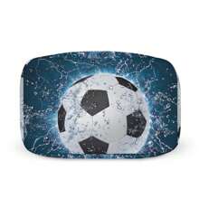 Prânz izolat pentru băieți și fete, geantă de fotbal complet imprimată pentru școală, călătorie, birou, picnic, drumeții, plajă, portabil, impermeabil, rezistent la scurgeri, se potrivește cu majoritatea cutiilor bento pentru prânz