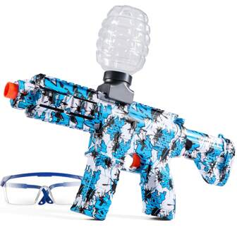 Lanzador de bolas de gel eléctrico estilo M416, recargable y reutilizable, juguete automático para actividades al aire libre, regalo perfecto para cumpleaños, Pascua, Navidad, Acción de Gracias (balas no incluidas)