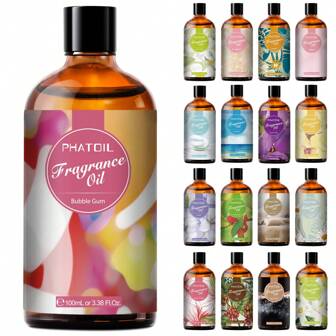 1pc 100ml/3.38fl.Oz Fragrance Oil Aromatherapy Oil For Body Diffusers Humidifier, White Musk, Fresh Linen, Bubble Gum, Morning Osmanthus, Champagne Grapes & Roses, Tea Aroma Travel, Orchid Dreamscape, Sandalwood Sanctuary, Fruit Carnival
