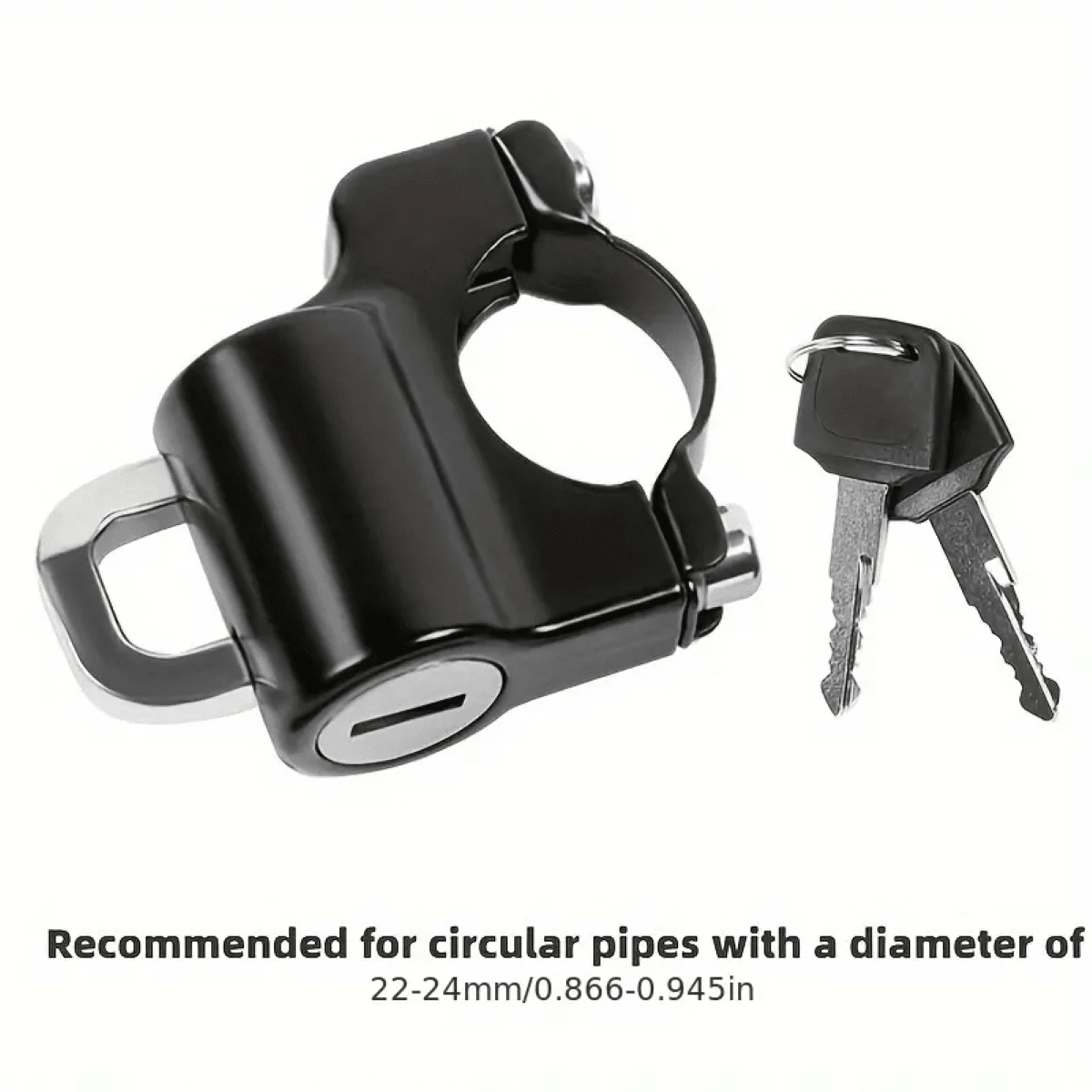 View of Metal Motorcycle Helmet Lock, Universal Anti-Theft Secure Lock, Multi ...