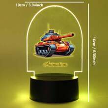 1pc Custom Cartoon Cape Boy 3D Led Night Light, Custom Super Hero, Custom Car, Custom Giant Wheel 3D Led Night Lamp, Color Changing Bedroom Manga Anime Figure Night Lights Gift,Christmas Gift Supplies