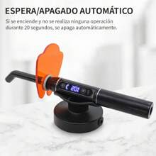 Máquina de curado por luz de resina dental,Lámpara de resina LED oral,con luz LED pantalla, enchufable/recargable, Fotopolimerización en pocos segundos, color negro, Apto para todas las edades - Negro - Ver 4