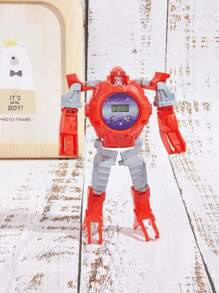 Children's Electronic Watch Transformation Watch Cartoon Transformation Robot Cool Watch Children's Gift Gift - Multicolor - View 5