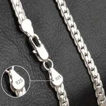 50cm 925 Sterling Silver Luxury Brand Design Noble Necklace Chain For Woman Men Fashion Wedding Engagement Jewelry
