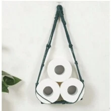 1 pieza Portarrollos de toallas de papel estilo bohemio, soporte para rollos de papel higiénico montado en la pared, estantería colgante para revistas y pañuelos, estante de almacenamiento para decoración del hogar y el hotel, decoración de baño, decoración de otoño