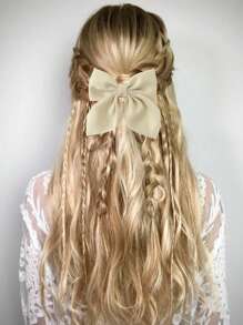 Juego de 2/3/4/5 pinzas para el cabello de colores cortas con lazo para niñas, pasadores de lazo clásicos suaves, diadema de seda vintage con pinza metálica, accesorios elegantes para el cabello, gran regalo para niñas