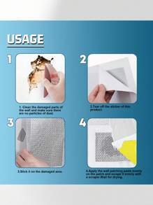 1set Wall Hole Repair Paste Kit, Home Wall Surface Restoration (100g+Scraper+Patch) - one-size - View 9