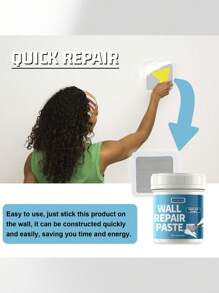 1set Wall Hole Repair Paste Kit, Home Wall Surface Restoration (100g+Scraper+Patch) - one-size - View 6