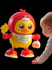 1pc Kid's Electronic Musical Duckling Toy, Singing, Dancing, Lighting-Up, Birthday Gift For Babies, Halloween And Christmas Present For Boys & Girls