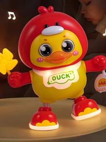 1pc Kid's Electronic Musical Duckling Toy, Singing, Dancing, Lighting-Up, Birthday Gift For Babies, Halloween And Christmas Present For Boys & Girls
