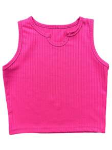 Children's Set For Girls Consisting Of A Ribbed Tank Top And A Short Skirt - Rosa - Ver 2