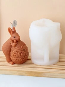 1 pezzo Stampo in silicone a forma di coniglio di Pasqua carino, fai da te