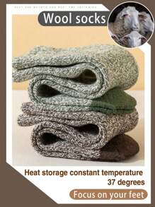 5pcs/1 Upgraded Set Thick, Warm, Breathable & Odor-Resistant Crew Socks For Men & Women, Comfortable For Daily Life, Sports & Extreme Cold Weather