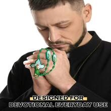 1 Stück handgefertigte katholische Halskette mit Anhänger, Kreuz, Medaille der Heiligen Jungfrau Maria, Schutz, Segen, katholischer Schmuck, Geschenkanhänger für Auto, Weihnachten, Halloween, für Männer und Frauen