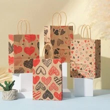 6 cái/4 cái Túi giấy Kraft hình trái tim có quai xách Túi đựng bánh quy kẹo Túi đựng quà cưới Túi đựng quà tặng tiệc sinh nhật cho bé Đồ trang trí tiệc sinh nhật Ngày lễ tình nhân Ngày lễ tình nhân Trang trí ngày lễ tình nhân Ngày lễ tình nhân Quà tặng ngày lễ tình nhân - Nhiều màu - Xem 2
