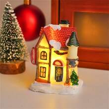 Ngôi nhà Giáng sinh bằng nhựa LED Đồ trang trí cây thông Noel Ngôi nhà làng nhỏ Giáng sinh Quà tặng phát sáng Trang trí năm mới Quà tặng Giáng sinh và Lễ tạ ơn - Nhiều màu - Xem 9