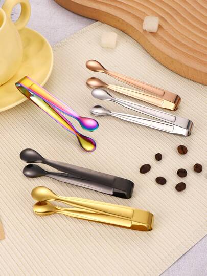 1pc Stainless Steel Sugar Tong, Ice Cube Tong, Ice Bucket Tong, Ice Pliers