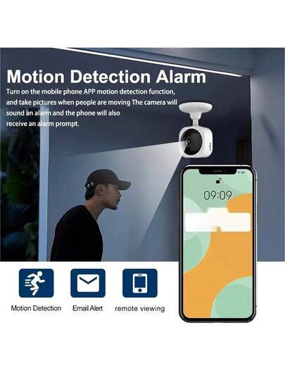 Piece Of Mini Slimme Security Camera, 2.4G WiFi Home Pet Monitor, 1080P Full HD Quality, Built In AP Hotspot, ,No Battery, Power Supply Through USB Supply,Two Way Audio, Night Vision Function, Motion Detection, Portable Desktop Installation Base,, Monitoring Wireless Outdoor Camera. view 8