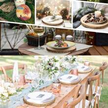 2pcs 5-6 Inch Natural Unfinished Wooden Slices, Smooth And Simple Wood Discs For Crafts, Arts, Wedding Decorations, Christmas, Ornaments, DIY Crafting