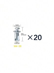 20/48/90 pièces Ensemble écrou à pétales premium - en acier au carbone , résistant à la rouille, facile à installer avec des pinces pour une décoration d'intérieur sécurisée et des projets de construction sur cloisons sèches et murs creux