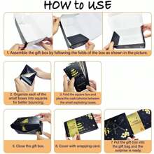 1 件生日快乐惊喜礼物弹出式爆炸礼盒，含 10/16 个弹跳盒，生日快乐惊喜礼盒，现金爆炸礼盒，爆炸礼盒现金礼盒，适合情人节、毕业典礼、生日、周年纪念礼物