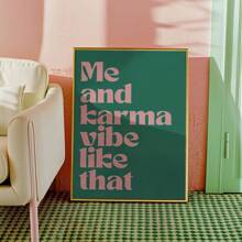 1 件 Midnights For KARMA Vibe 歌词帆布海报 - 无框音乐爱好者墙壁艺术，非常适合卧室和客厅装饰 - 彩色 - 查看 2