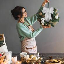 2/6/15 peças, Sinos Decorativos, Laços de Fita para Pendurar, Decoração de Beltane, Mini Enfeite de Laço, Mini Acessórios, Enfeite de Laço de Natal, Laço de Fita para Cabelo, Pingente para Árvore de Natal em Tecido (10x12cm), Melhores Presentes de Aniversário, Decoração para Casa, Decorações de Natal, Decoração de Quarto, Natal e Inverno