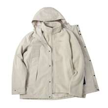 Jack Wolfskin 男士休閒戶外粒絨拉鍊三合一連帽運動外套5123251-6260 - 塵灰色 - 查看 3