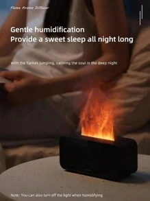 1 件装壁炉扩散器，家用精油扩散器，卧室用 7 色火焰空气加湿器，冷雾加湿器香薰扩散器，火焰扩散器，定时器，自动关闭，USB 供电 - 彩色 - 查看 12