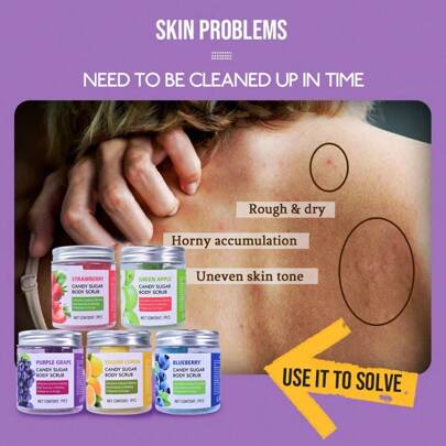 7件/套拉丝糖果磨砂膏，水果香味沐浴盐磨砂球，光滑皮肤去角质方糖，美白身体磨砂球，身体护理磨砂膏