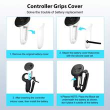 Silicone Controller Grip Cover For MetaQuest 3S/3,Anti-Throw Protector Grip Cover With Battery Opening And Adjustable Knuckle Strap (Black)