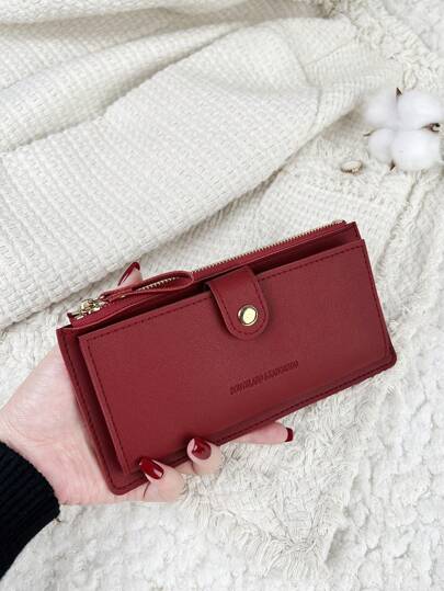 SOUTHLAND&KANGAROO Cartera plegable vintage de mujer de gran capacidad, con estilo moderno de negocios, delgada y versátil, con cremallera para tarjetas de crédito, efectivo y documentos de identificación. Perfecta para usar en la escuela, la universidad, el trabajo, los viajes diarios, el Día del Maestro, el regreso a la escuela, las vacaciones, la oficina, aniversarios, regalos de cumpleaños para damas, trabajadoras de cuello blanco, estudiantes universitarios. Útiles escolares para dormitorios y regreso a clases para mujeres.