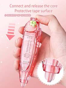 3-Piece/18 Meter Patch Press Correction Tape Set, Suitable For Students To Use Cartoon Highly Attractive Large Capacity Smooth Correction Tape, Mini Portable Not Easy To Break Silent Correction Tape Back To School