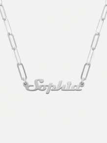 [Phong cách dây chuyền tre] Dây chuyền tên tiếng Anh tùy chỉnh TRACEE Dây chuyền tre Dây chuyền chữ cái cao cấp đơn giản Trang sức thép không gỉ vàng 18K Bạc - Bạc - Xem 3