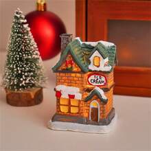 Ngôi nhà Giáng sinh bằng nhựa LED Đồ trang trí cây thông Noel Ngôi nhà làng nhỏ Giáng sinh Quà tặng phát sáng Trang trí năm mới Quà tặng Giáng sinh và Lễ tạ ơn - Nhiều màu - Xem 14