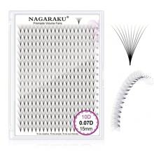 1 件 16 排 320 浓密度 NAGARAKU 尖头窄柄预制扇形睫毛延长 10D 薄尖头底座俄罗斯扇形睫毛现成俄罗斯浓密睫毛簇、睫毛簇、单根睫毛、睫毛、假睫毛 - D - 查看 6