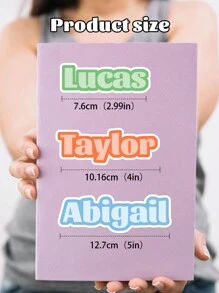 10 件定制花朵姓名贴纸，个性化彩色姓名贴纸，防水 PVC 材质印刷贴纸，定制个性化姓名贴纸，制作彩色姓名礼品贴纸，适用于笔记本电脑、水瓶、汽车头盔、儿童产品、返校防水姓名贴纸、礼品袋、派对礼物姓名贴纸，3 种款式和 3 种尺寸可供选择 - 彩色 - 查看 21